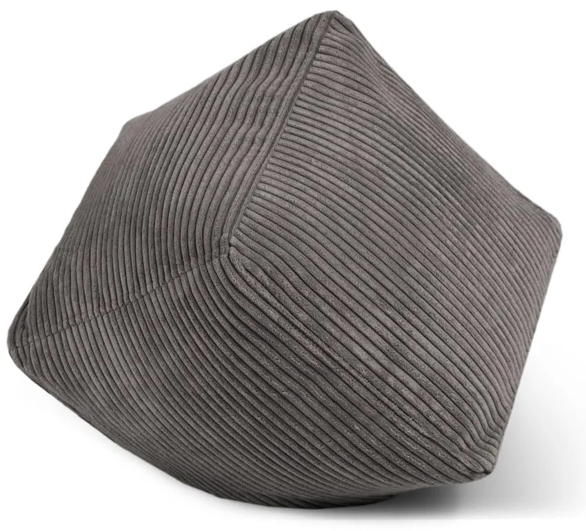 Тъмносив пуф от рипсено кадифе Up! MooG – SLOWDOWN