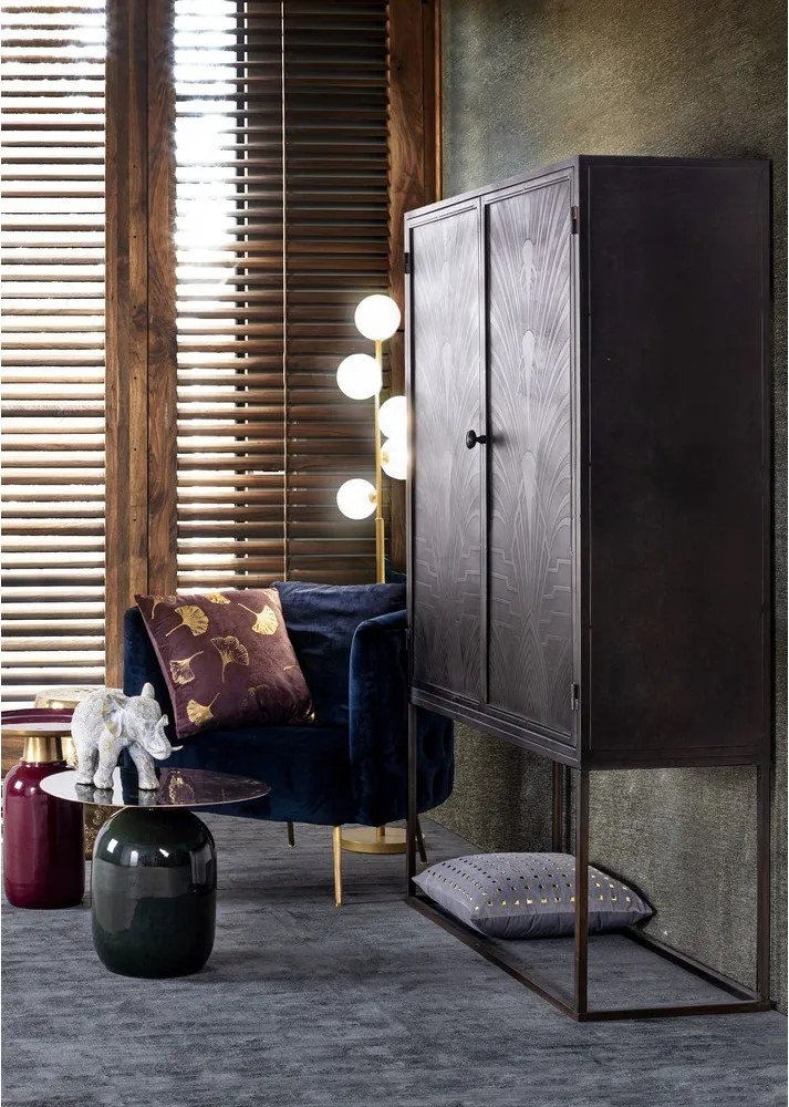 Подова лампа в златист цвят със стъклен абажур (височина 156,5 cm) Balls – Bizzotto