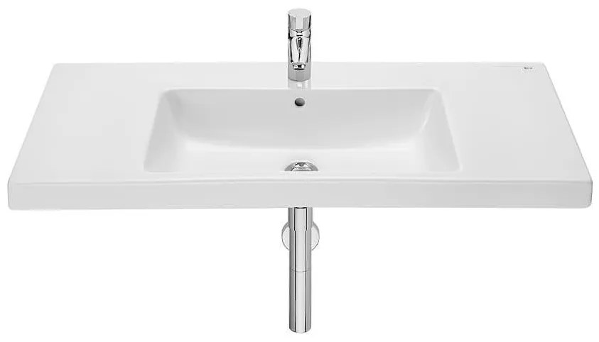 Умивалник за стенен монтаж или върху мебел, A3270MA000, Roca, порцелан, бял, 100x46x17.5см