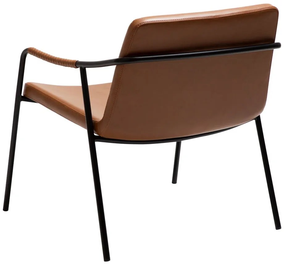 Кафяво кресло от изкуствена кожа Boto – DAN-FORM Denmark