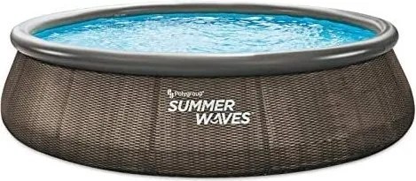 Надуваем басейн с помпа Summer Waves Ратан 366 х 76см