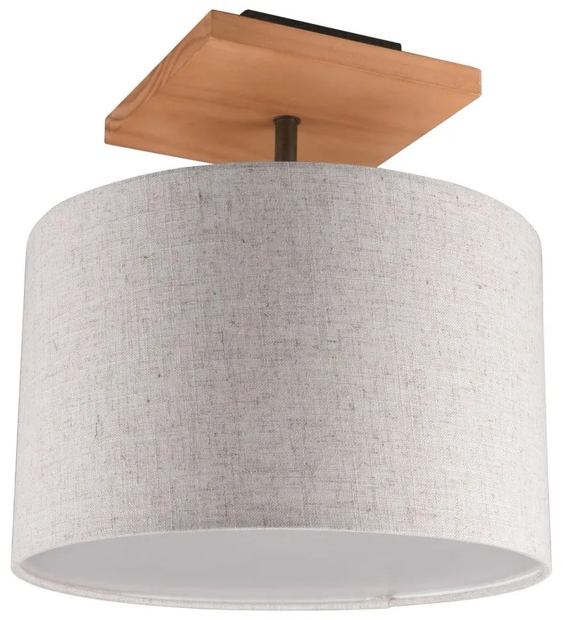 Светлосиво осветително тяло за таван с текстилен абажур Elmau – Trio