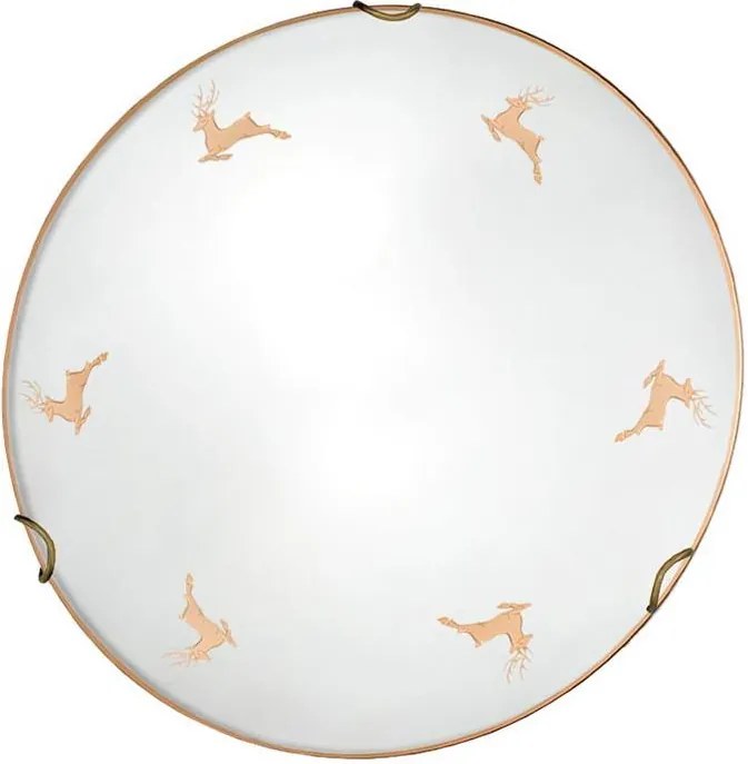 Kolarz 731.11.4.150 - Стенно осветително тяло NONNA 1xE27/60W/230V, диаметър 30 см, с еленски мотив, розово злато