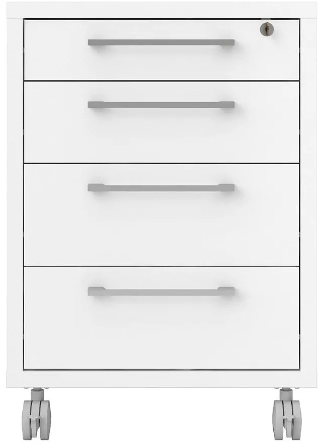 Бял заключващ се шкаф 48x68 cm Prima - Tvilum