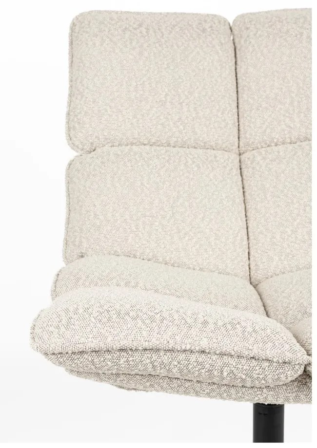 Кремаво въртящо се кресло от букле Bros – White Label