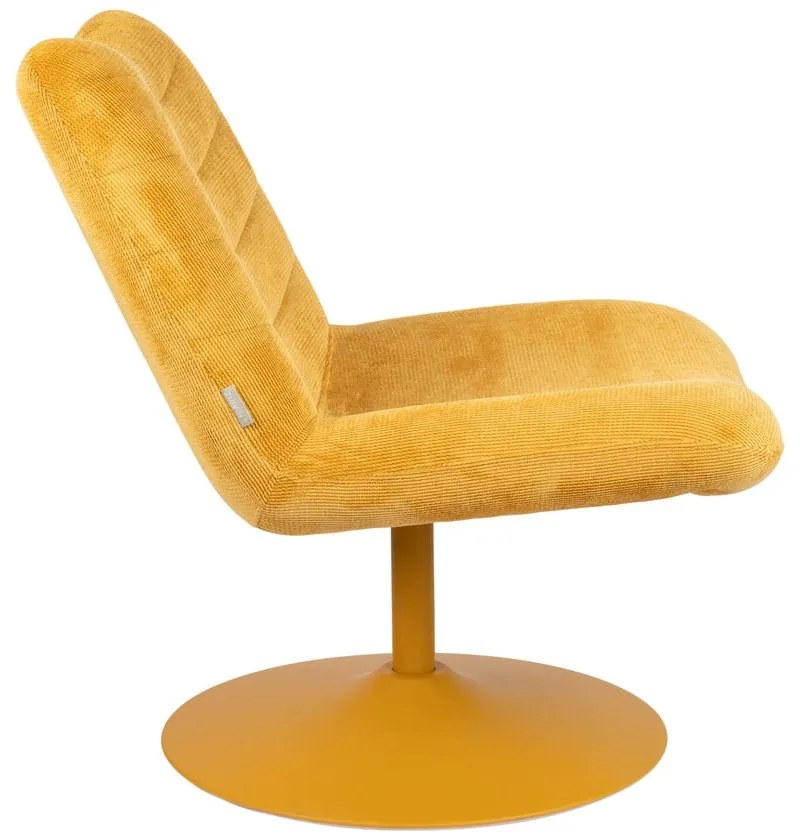 Кресло от кадифе в жълта охра Bubba - Zuiver