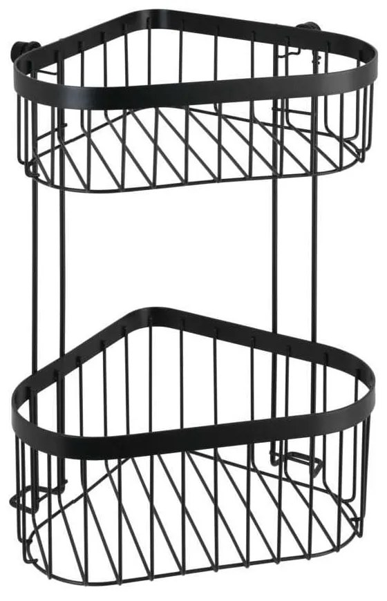 Черен висящ самоносещ метален комплект аксесоари за баня Classic - Wenko