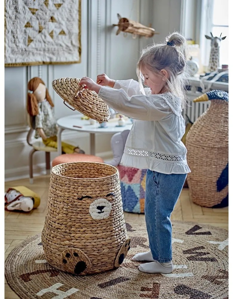 Детска кошница за играчки от воден зюмбюл в естествен цвят ø 40x57 cm Timone – Bloomingville Mini