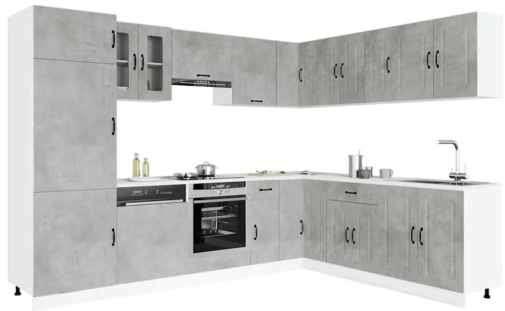 3314975 vidaXL Комплект кухненски шкафове от 14 части Kalmar, инженерно дърво