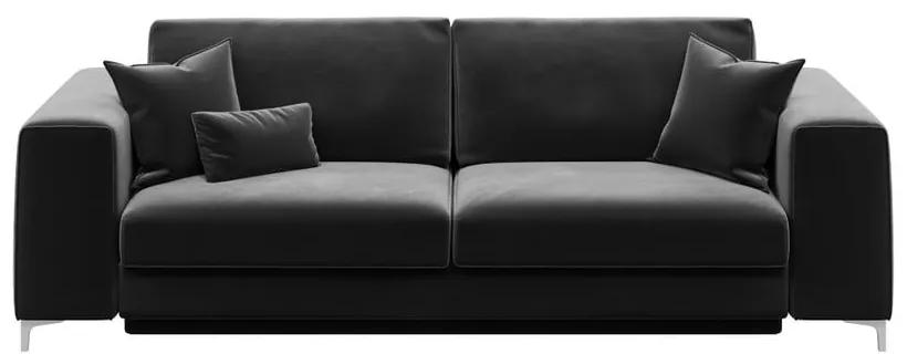 Тъмно сив кадифен разтегателен диван Devichy , 256 cm Rothe - devichy