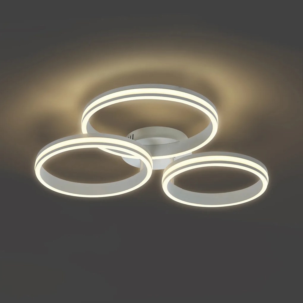 Таванна лампа бяла вкл. LED 3-степенно димируема 3-светлина - Navara