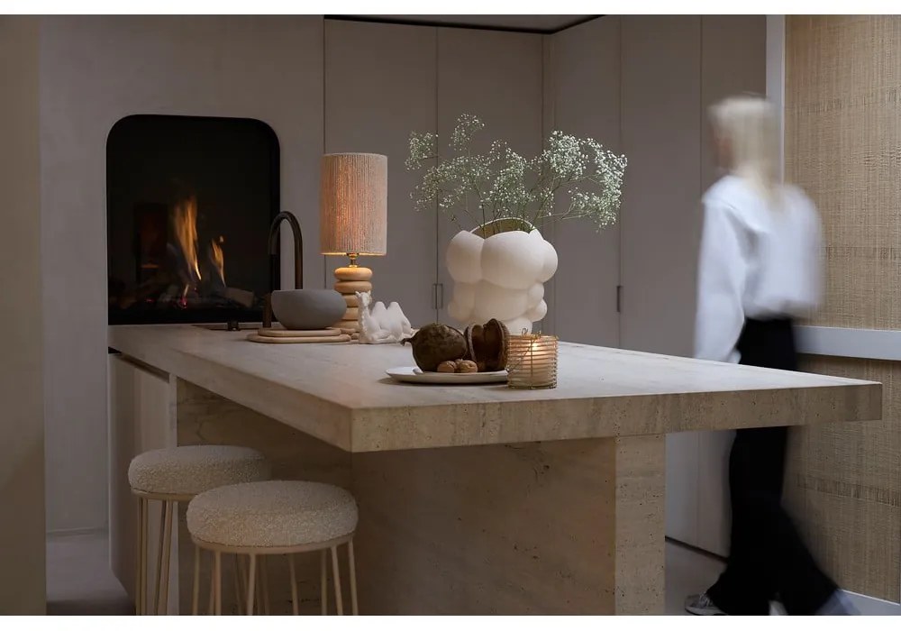 Кремав тапициран бар стол (височина на седалката 73 cm) Alice – Light &amp; Living