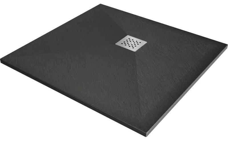 Mexen Stone+ композитен квадратен душ 100 x 100 см, антрацит - 44711010