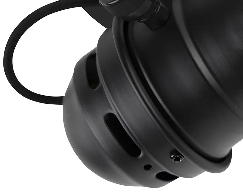 Индустриален прожектор черен въртящ се и наклоняващ се без абажур - Movie