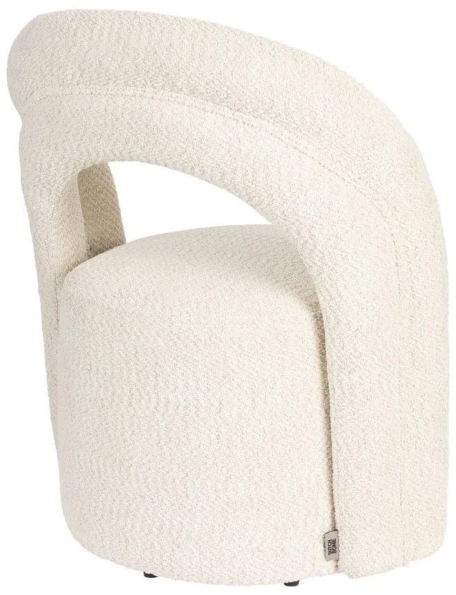 Кремаво въртящо се кресло от букле Seina – Dutchbone