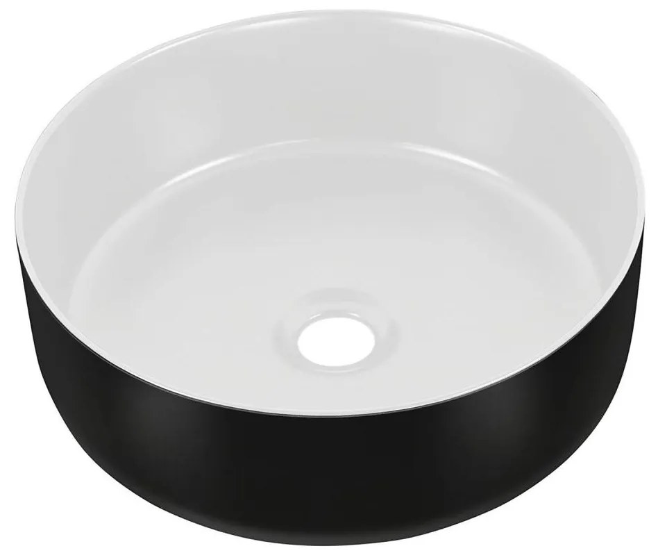 COMAD UM-6259 SIMPLE 8. - Мивка за вграждане в плот SIMPLE Ø 36 см бял/черен