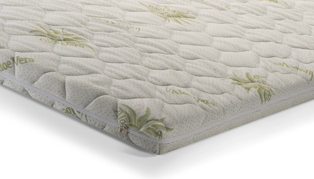 Топ матрак Sleepy, Aloe Memory, 180x200x6, Среден към мек, Мемори пяна