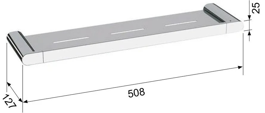 Матово черен стенен месингов рафт за баня Flori – Sapho