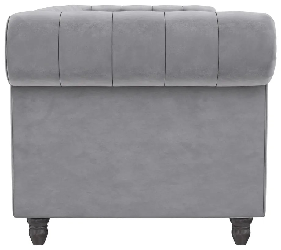 Светлосив кадифен диван 236 cm Felix – Støraa