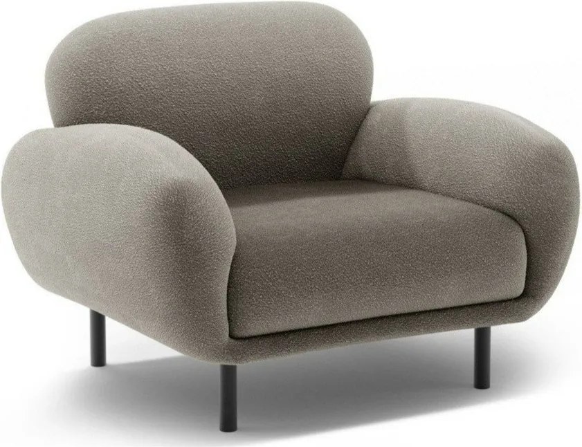 Сиво кресло от букле Poppy – Micadoni