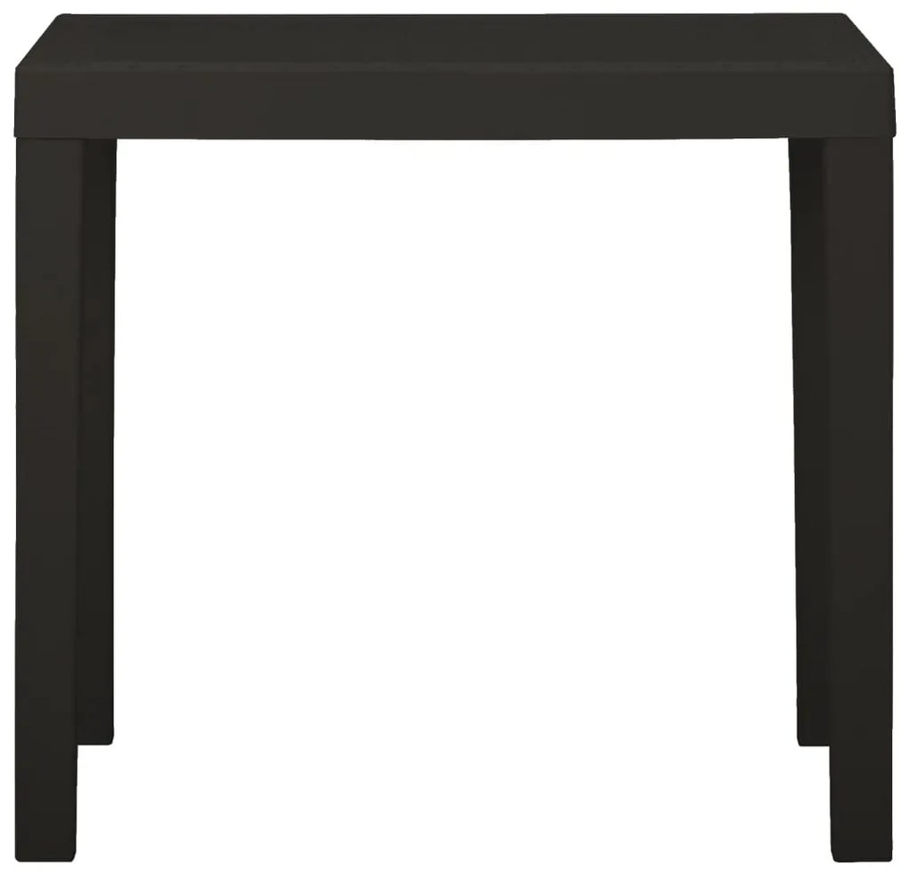315845 vidaXL Градинска маса, антрацит, 79x65x72 см, пластмаса
