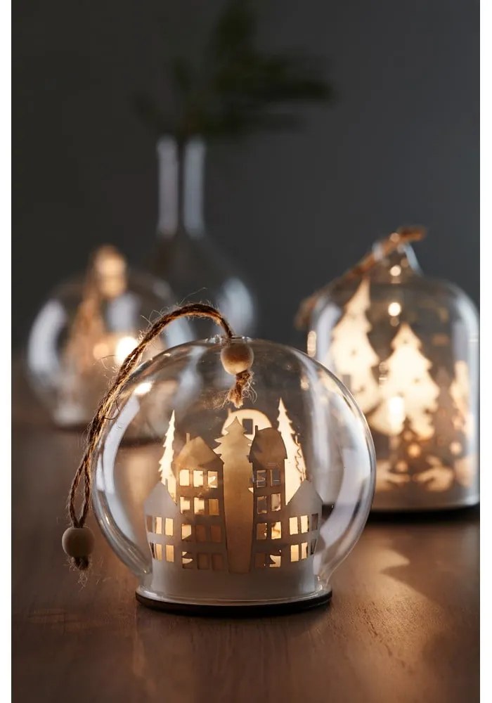 Бяла висяща коледна светлинна украса ø 9 cm Myren – Markslöjd