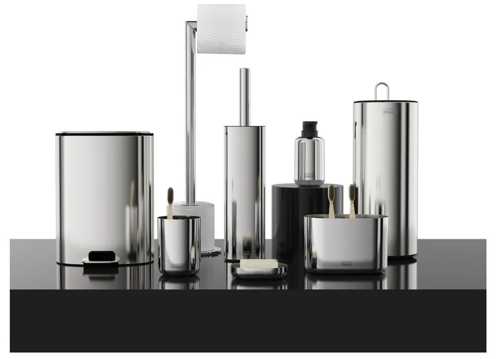 Пластмасово кошче за боклук с педал в сребрист цвят 5 l Luxe – Joseph Joseph