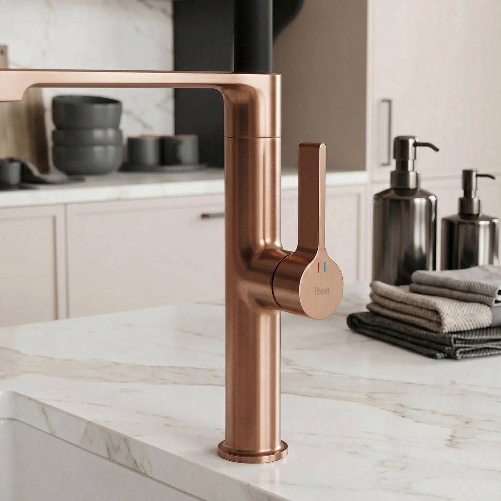 Смесител за кухня REA Lago Brush Copper