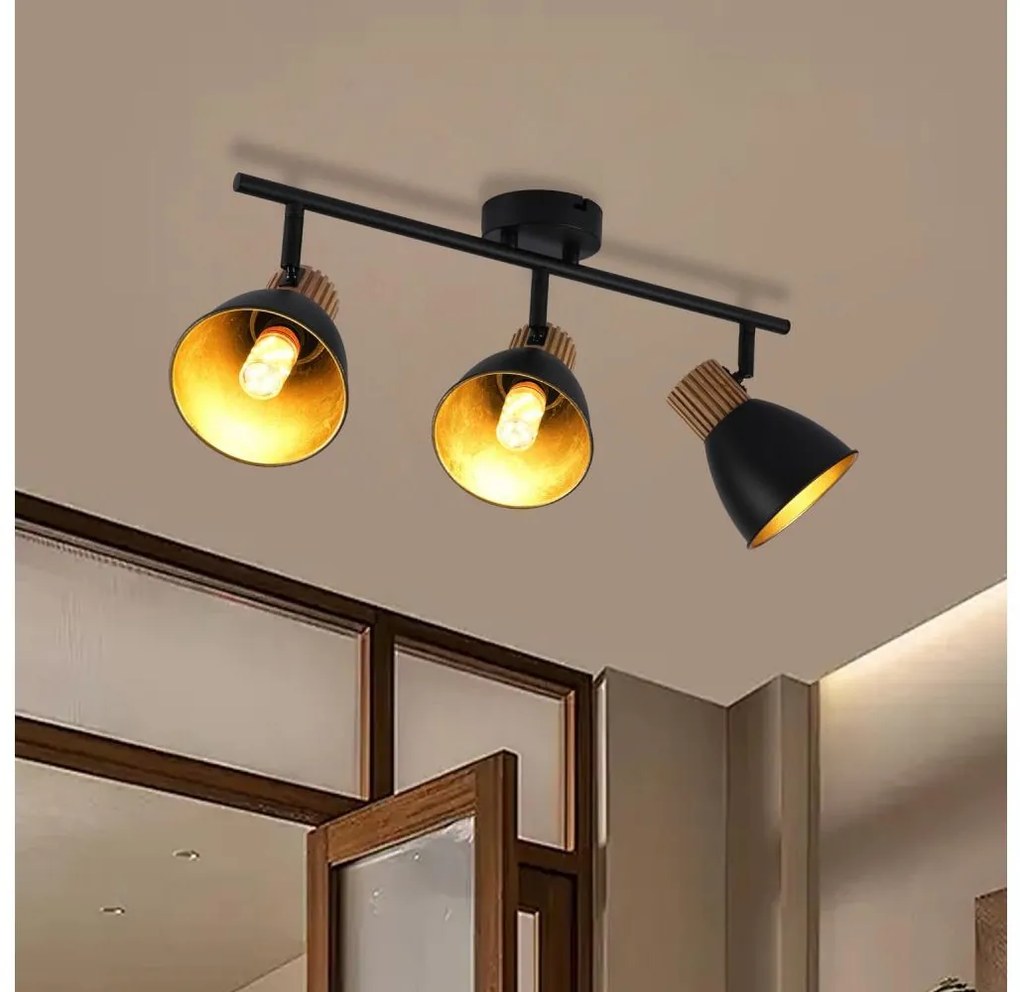 Brilagi - Точково осветително тяло ODENSE 3xE14/10W/230V каучуково дърво/черно