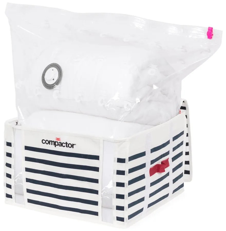 Кутия за съхранение на дрехи Medium Mariniere 3D Vacuum Bag, 125 л - Compactor