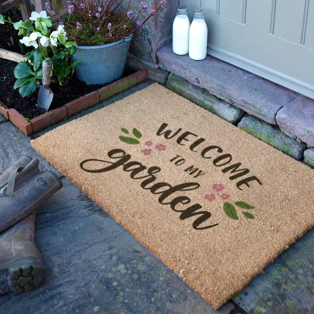 Изтривалка от кокосови влакна 60x90 cm Welcome to My Garden – Artsy Doormats