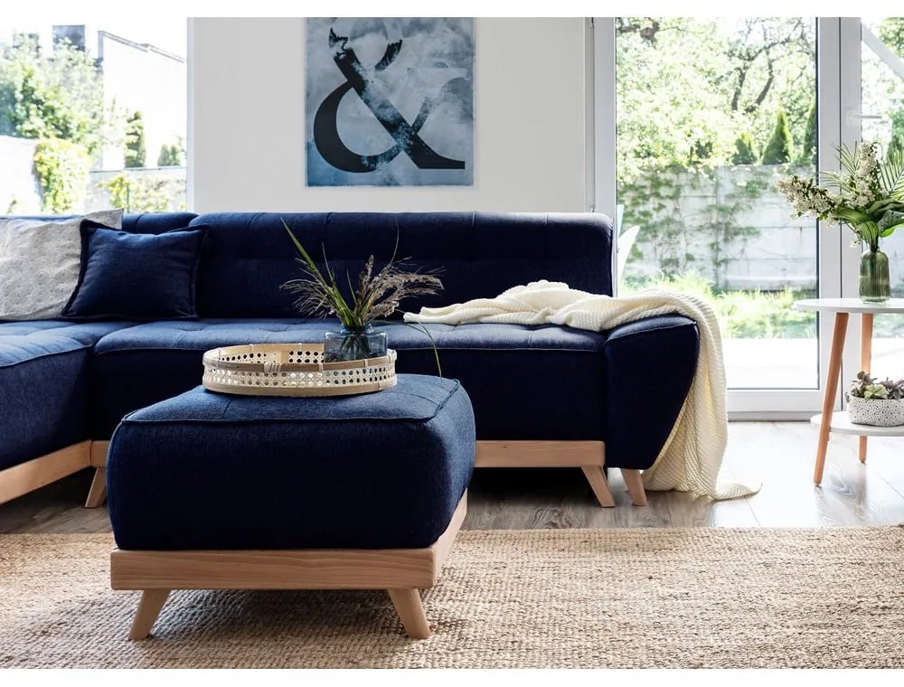 Морскосиня табуретка за крака Dazzling Daisy - Miuform