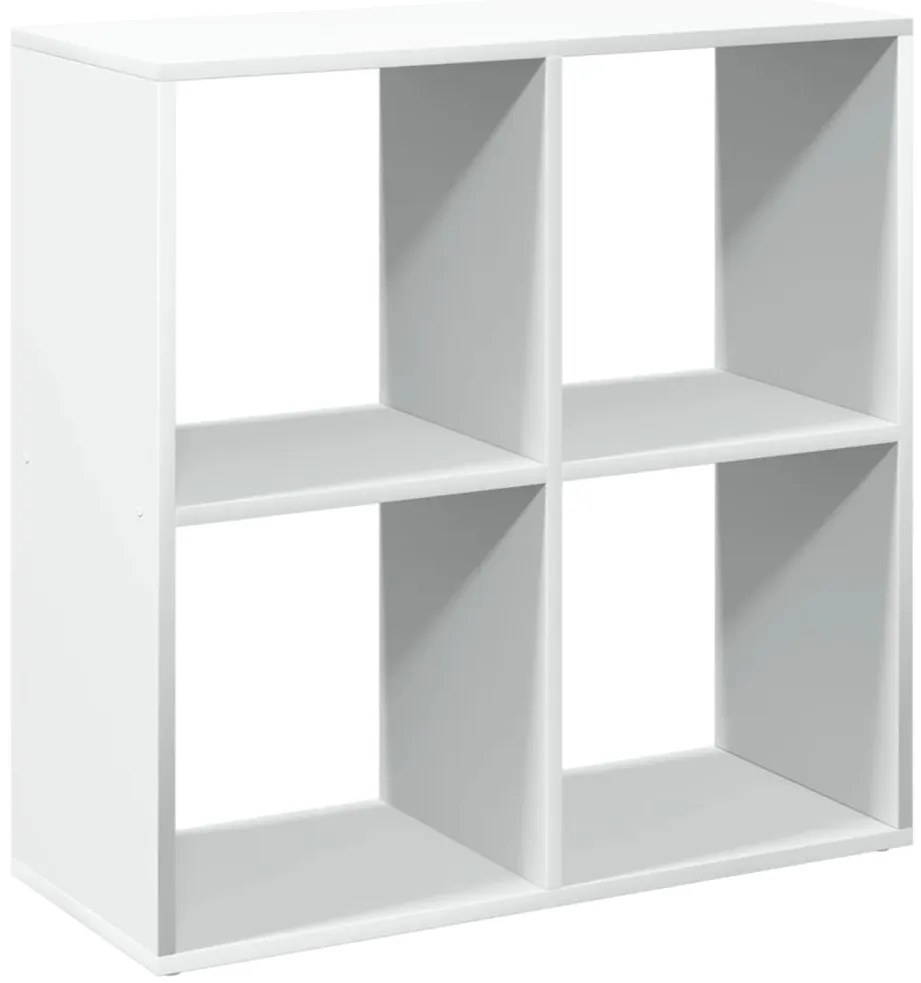 858003 vidaXL Разделител за стая, библиотека, бял, 69,5x29x69,5 см, инженерно дърво