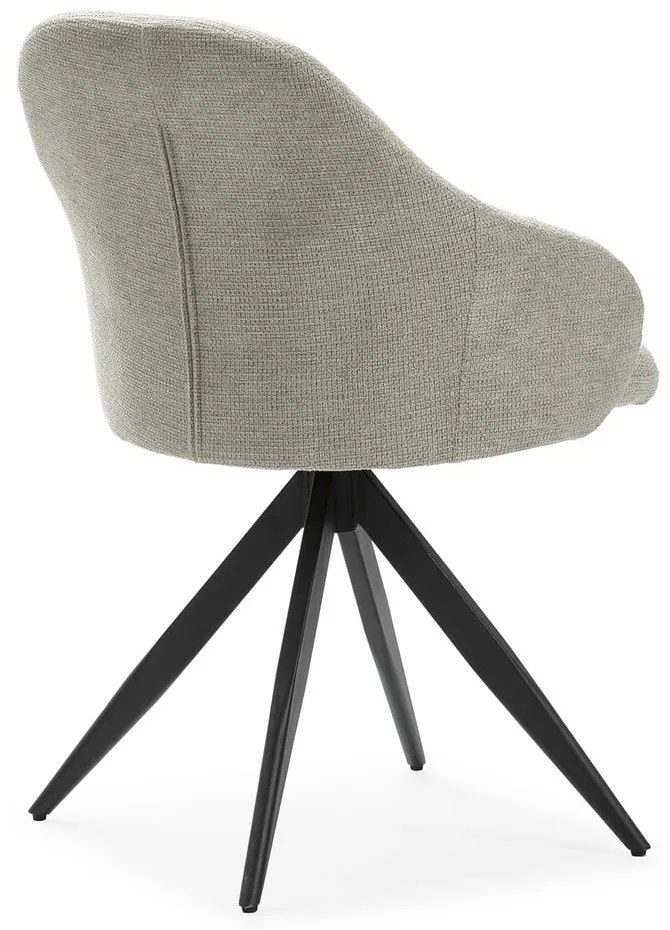 Светлосиви тапицирани трапезни столове в комплект с подлакътници 2 бр. Tamara – Marckeric