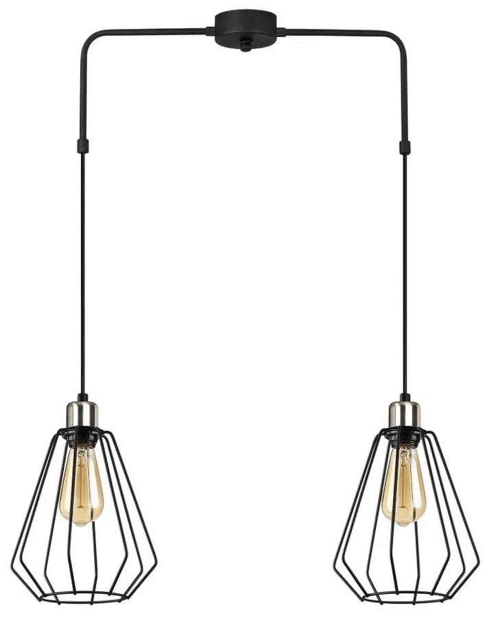 Черно метално висящо осветително тяло Opviq lights Straton - Opviq lights