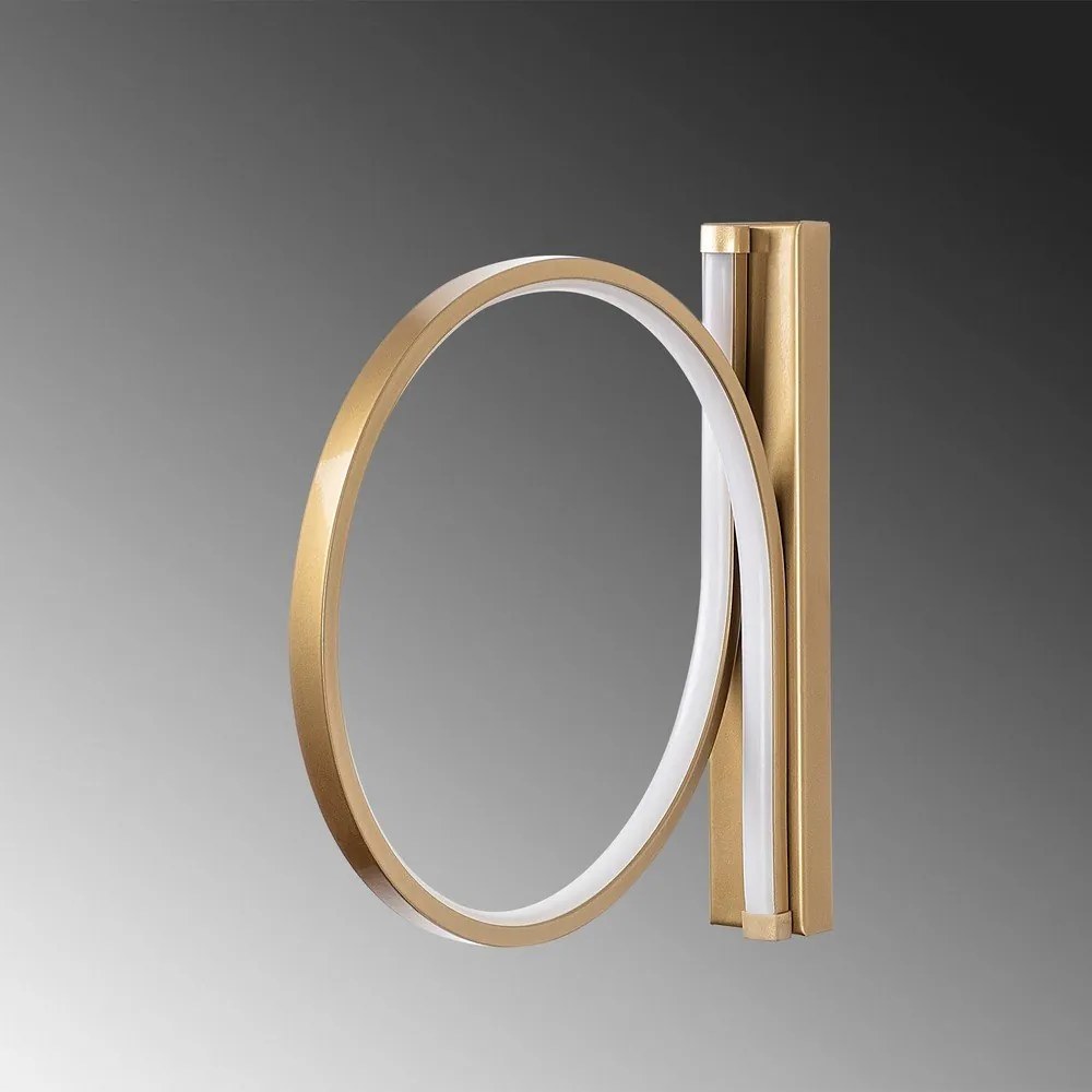 LED стенна лампа в златист цвят ø 30 cm Halka – Opviq lights