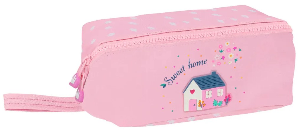 Ученически несесер Glow Lab Sweet home Розов 22 x 10 x 10 cm