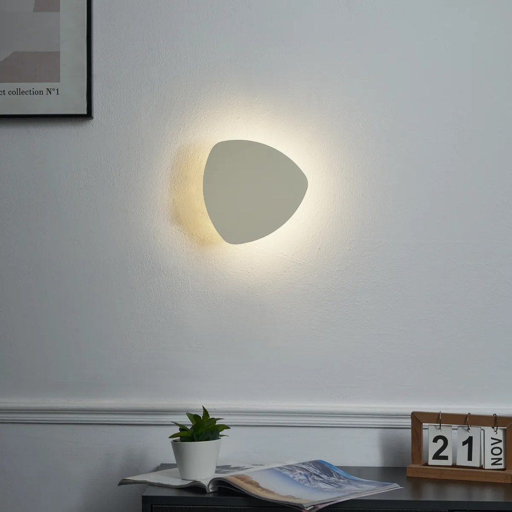 Дизайнерска стенна лампа бежова органична 20 см 2 светлини - Pulley