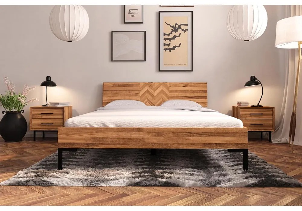 Дъбово двойно легло 140x200 cm Abies 2 - The Beds