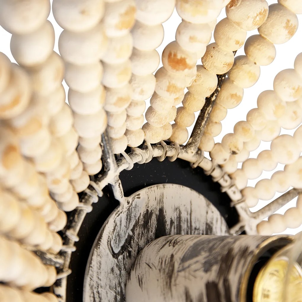 Ориенталски стенен аплик бежов с мъниста - Moti