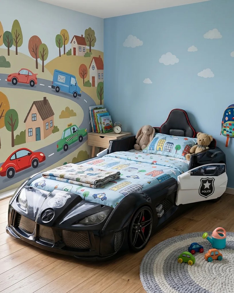 Детско легло кола Police Racer LED