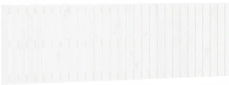 824864 vidaXL Стенна табла за спалня, бяла, 185x3x60 см, борово дърво масив