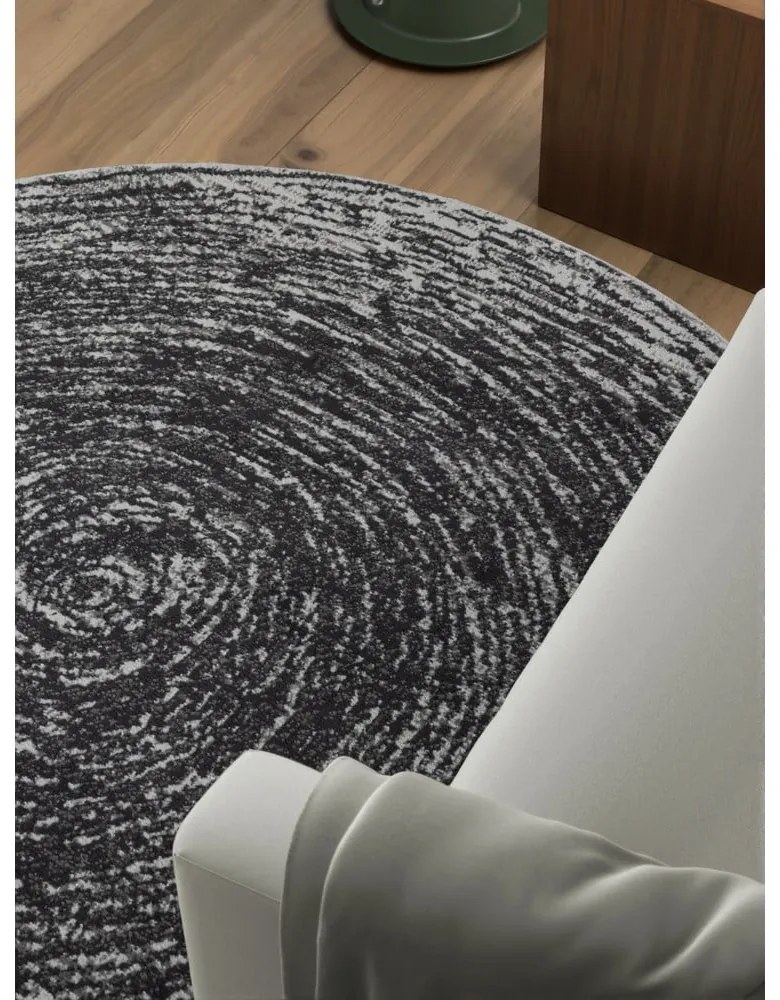 Сив кръгъл килим ø 120 cm Gloria Cavallo – Hanse Home