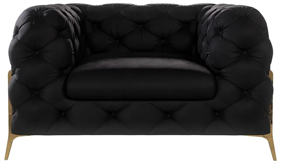 Черно кадифено кресло Chelsea Bis – Ropez