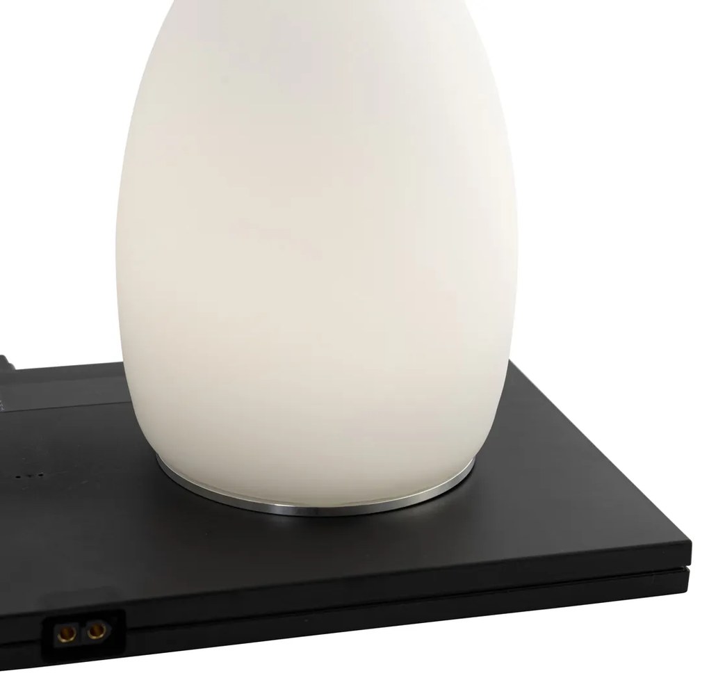 Комплект от 2 бели RGBW презареждащи се настолни лампи - Eggo