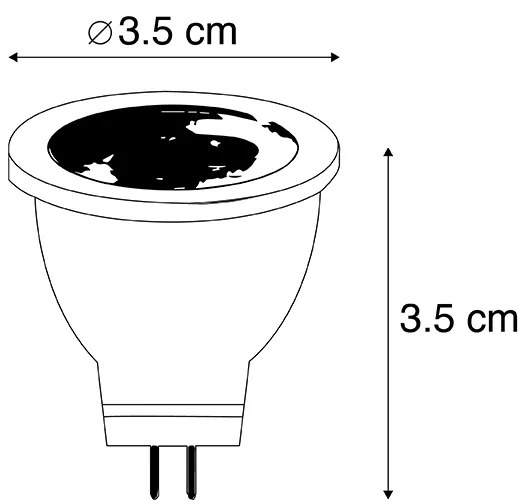 Комплект от 5 LED крушки G4 MR11 2.7W 210lm 3000K 12V