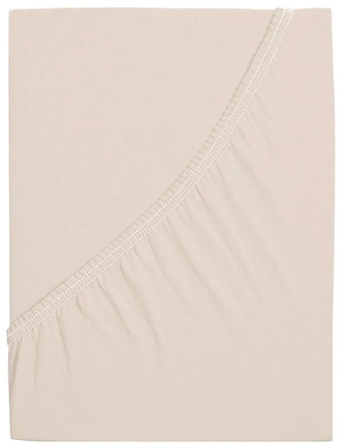 Светлокафяв стреч чаршаф 140x200 cm - B.E.S.