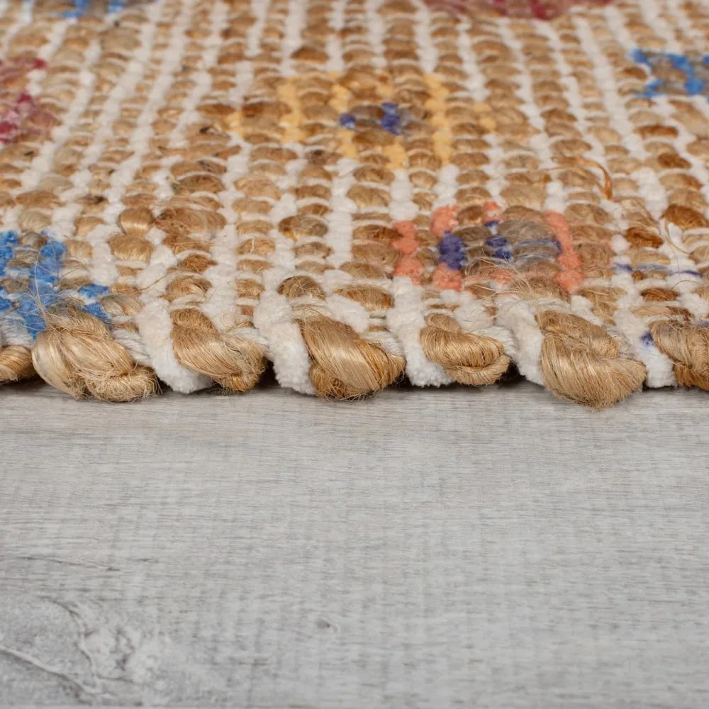 Ръчно изработен килим със смес от юта в естествен цвят 160x230 cm Taylor Patchwork – Flair Rugs