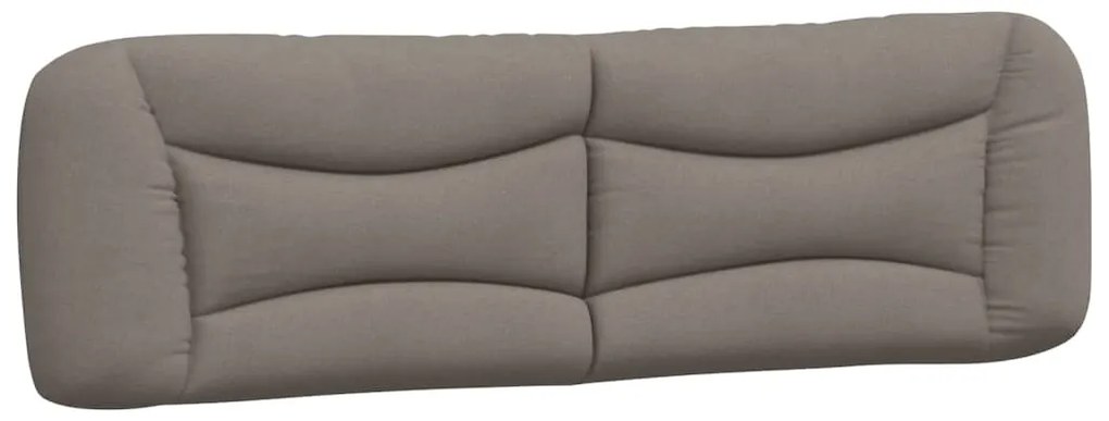 374604 vidaXL Мека табла за легло, таупе, 180 см, плат