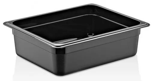 Plast Port - Поликарбонатен гастронорм черен 1/2 h100мм 265х325мм 5.9л (PCP12100-B)(46112100)